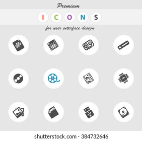 Data analytic icons set for web sites and user interface