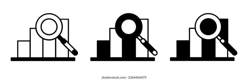Data analytic illustration. Data analytic icon vector set. Design for business. Stock vector.