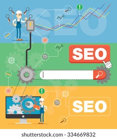 Data analytic. Marketing target.Flat vector analytic illustration. 
