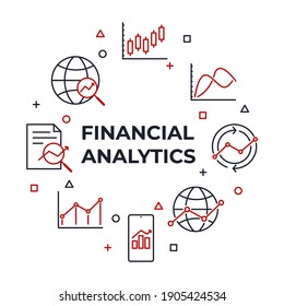 Data analytic set icon. Infographic icons. Financial Analytics pack symbol vector illustration.