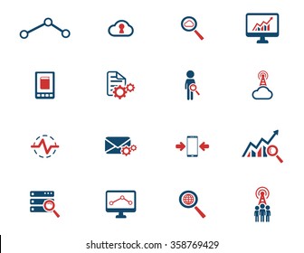 Data analytic simply icons for web