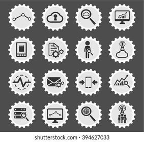 Data analytic simply symbols for web icons