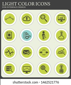 Data analytic simply vector icons for web and user interface design