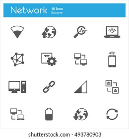 Data analytic and social network icons set