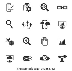 data analytic and social network web icons for user interface design