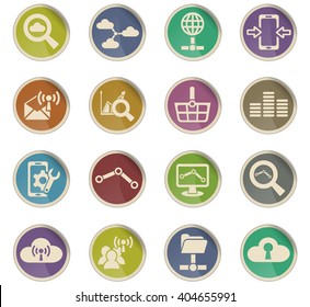 data analytic and social network web icons for user interface design