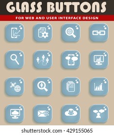 data analytic and social network web icons for user interface design