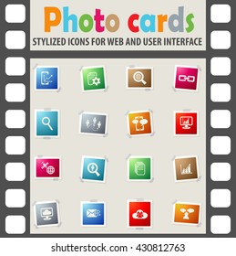 data analytic and social network web icons for user interface design