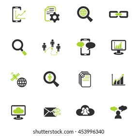 data analytic and social network web icons for user interface design