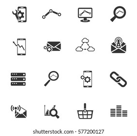 data analytic vector icons for user interface design