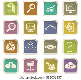 data analytic vector icons for user interface design