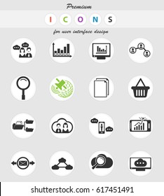 data analytic vector icons for user interface design