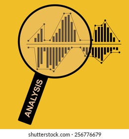 Data analytics, big data statistic concept