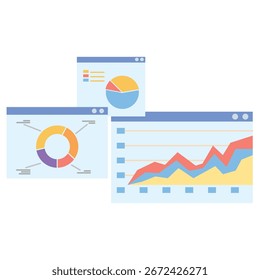 Data Analytics and Business Intelligence Vector Illustration
