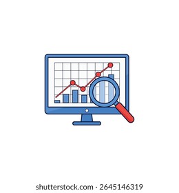 Symbol für Datenanalyse und Geschäftsberichte - Statistik und Marktforschungssymbol