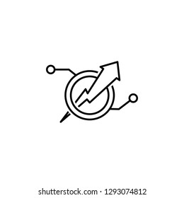 data, analytics, chart icon. Element of technological data icon for mobile concept and web apps. Thin line data, analytics, chart icon can be used for web and mobile