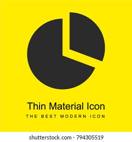 Data analytics circular graphic bright yellow material minimal icon or logo design
