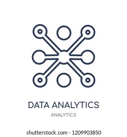 Data analytics circular icon. Data analytics circular linear symbol design from Analytics collection. Simple outline element vector illustration on white background.