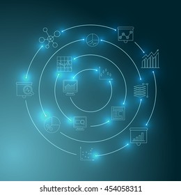 data analytics concept background, big data concept