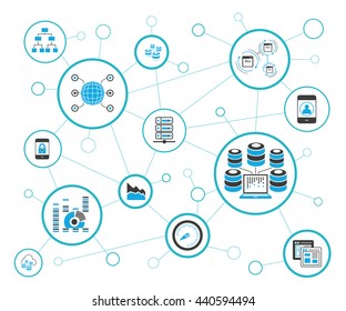 Data Analytics Concept, Information Management Concept, Vector Illustration