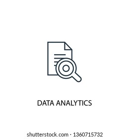 data analytics concept line icon. Simple element illustration. data analytics concept outline symbol design. Can be used for web and mobile UI/UX