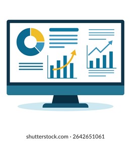 Data Analytics Dashboard on Monitor.