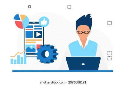 Data analytics developer using statistical research tool. Inspecting and modeling results performing infodata