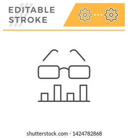 Data analytics editable stroke line icon