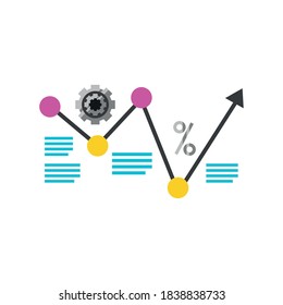 data analytics financial business strategy detailed vector illustration