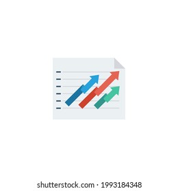 data analytics Flat Icon Isolated On White Background 