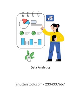 Data Analytics Flat Style Design Vector illustration. Stock illustration