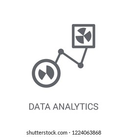 Data analytics flow icon. Trendy Data analytics flow logo concept on white background from Business and analytics collection. Suitable for use on web apps, mobile apps and print media.