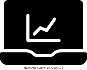 Datenanalytik-Glyphe-Icon-Vektorgrafik