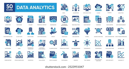 Data analytics icon collection set.Data analytics Vector illustration concept.