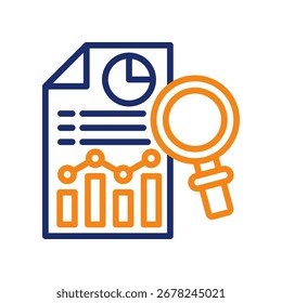 Data Analytics Icon color line Vector Illustration