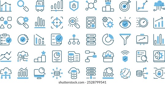 Ícone de Análise de Dados no Estilo Dualtone