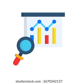 Data Analytics Icon Flat Vector Illustration