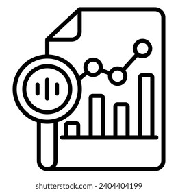 Data Analytics Icon line vector illustration