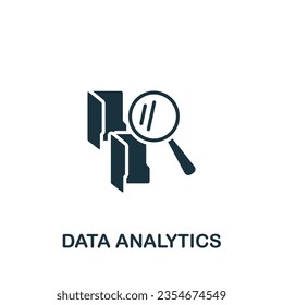 Data analytics icon. Monochrome simple sign from data analytics collection. Data analytics icon for logo, templates, web design and infographics.