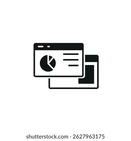 Ícone de análise de dados. Ícone de análise de dados simples para mídias sociais, aplicativos e web design. Ilustração vetorial.