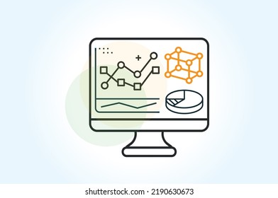 DATA ANALYTICS ICON VECTOR DESIGN