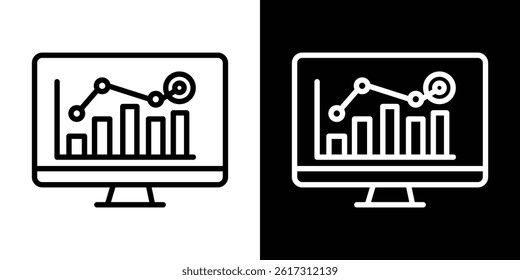 Data analytics icon vector for web and mobile app. Symbol isolated.