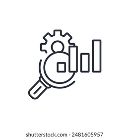 data analytics icon. vector.Editable stroke.linear style sign for use web design,logo.Symbol illustration.