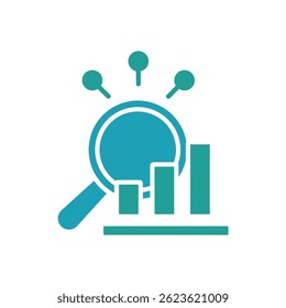data analytics icon. vector.Editable stroke.linear style sign for use web design,logo.Symbol illustration.