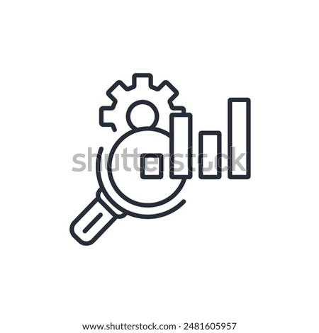 data analytics icon. vector.Editable stroke.linear style sign for use web design,logo.Symbol illustration.