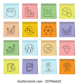 Data Analytics Icons, Graph And Chart Icons