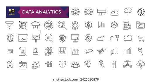 Data Analytics icons graphic design tools ui icon collection