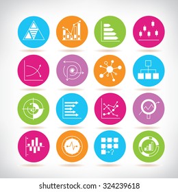 data analytics icons set