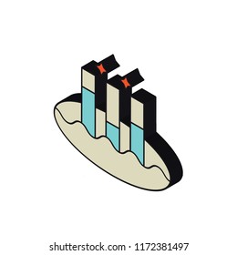 Data analytics isometric left top view 3D icon