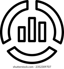 data analytics line icon illustration vector